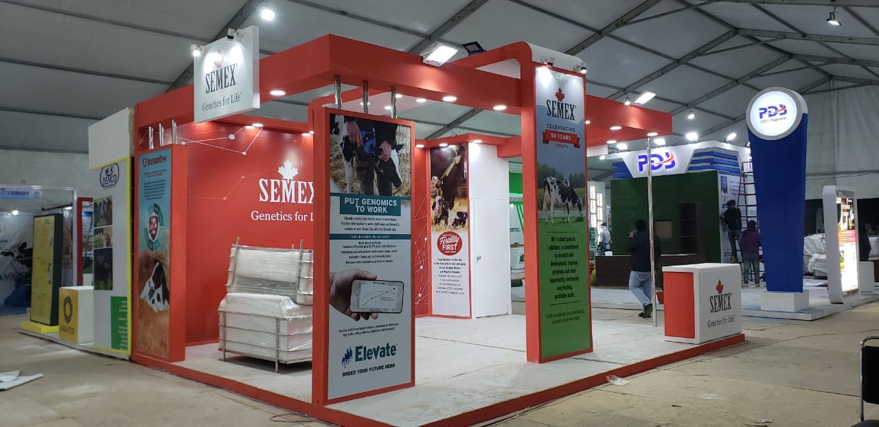 Why 3 Side Open Stall Design is Better? 2 Exhibition Stall Design SEMEX Booth Design by Crystal Craft team.