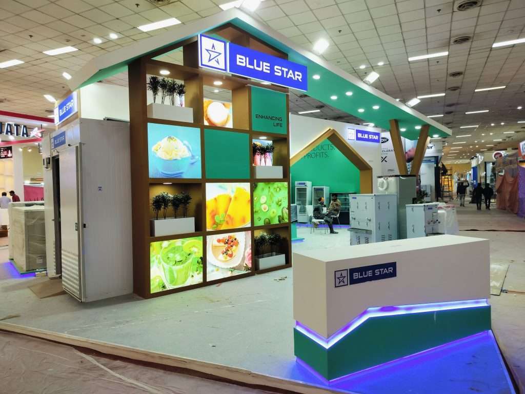 4 side open exhibitions stall design