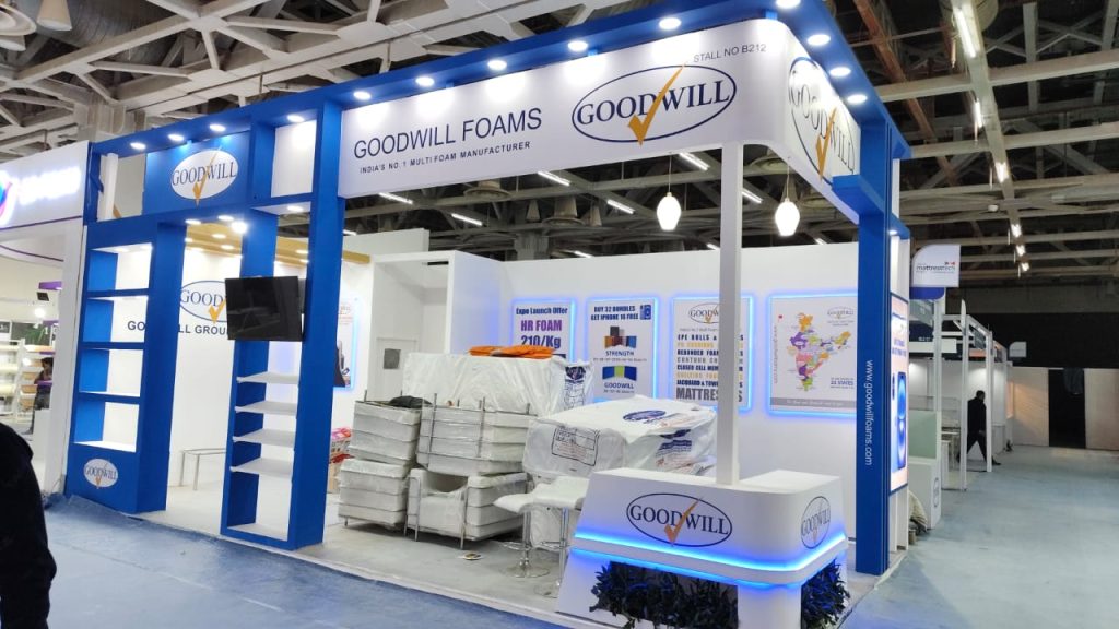 Indian Fharma Fair 2025 | Custom Booth Design 2 Exhibition Stall Design 2 Side Open Stall Design